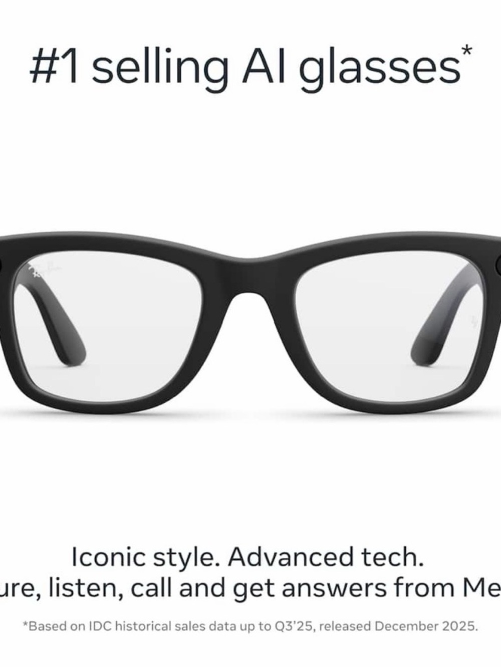 Ray-Ban META Wayfarer Large Gen 2 Clear Lenses (Matte Black) - Picture 8 of 10
